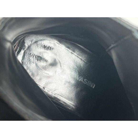 Alessandro Vasini Men’s Side-Zip Ankle Boots Black Leather Made In Italy 11.5 - Picture 4 of 7